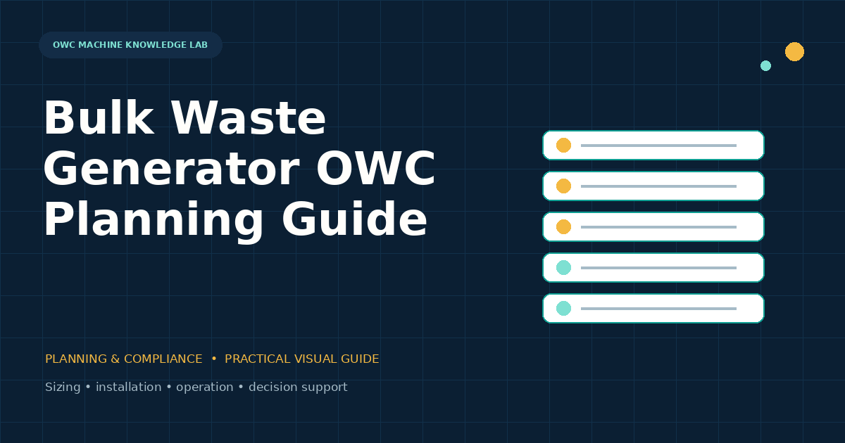Bulk Waste Generator OWC Planning Guide visual guide