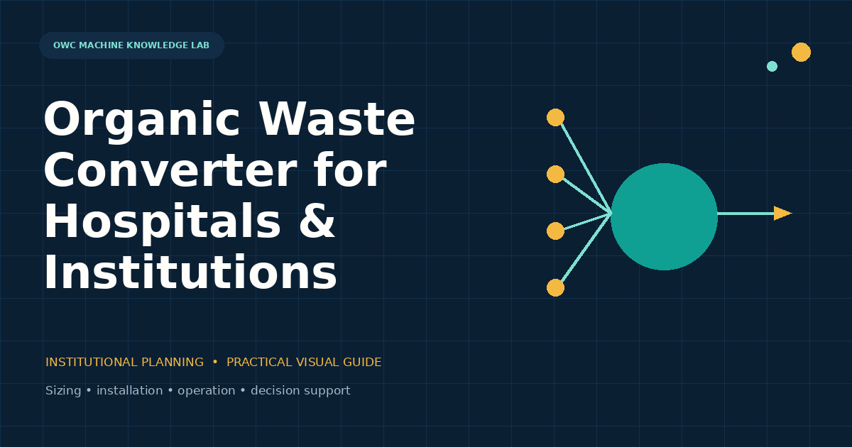 Organic Waste Converter for Hospitals & Institutions visual guide