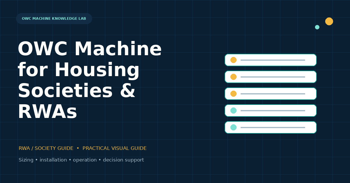 OWC Machine for Housing Societies & RWAs visual guide